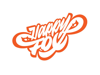Happy fox brand fox happy identity lettering letters logo logotype typography