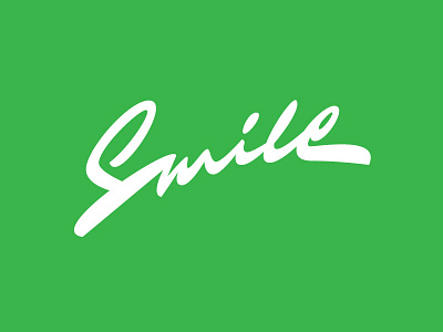 Smile brand identity lettering letters logo logotype smile typography