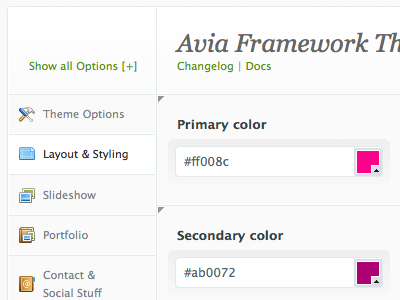 Avia Framework admin backend design framework theme ui website wordpress