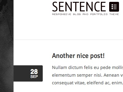 Sentence WordPress Theme Preview