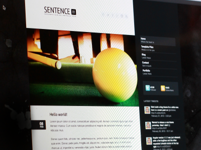 Sentence WordPress Theme Photo wordpress layout web design logo responsive typography minimal photo