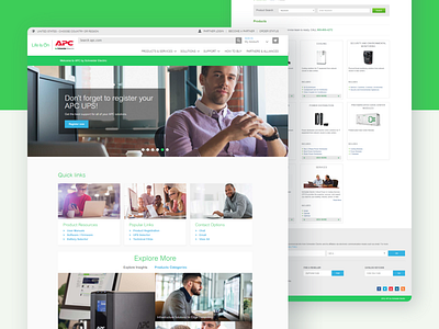 Home Page Redesign for apc.com apc ecommerce shop homepage design it company product promotion schneider electric ui design ux design