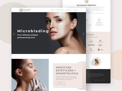 Gersimi - Beauty Clinic Website beauty clinic beauty product beauty salon branding design cosmetics cosmetology web design web development