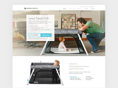 New Website for Guava Family add to cart ecommerce landing page minimal website