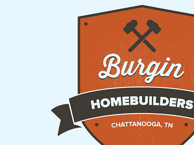 Burgin Home Builders builder chattanooga crest hammer home ribbon script