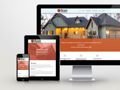 Burgin Homebuilders Website bootstrap builder construction hammer home responsive wordpress