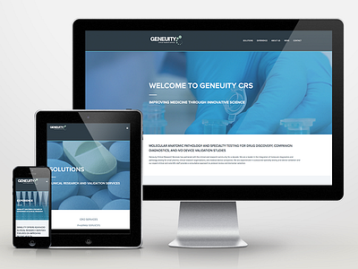 Geneuity Clinical Research Services bootstrap clinical pharma research responsive wordpress