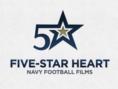 Five-Star Heart films five football heart navy star