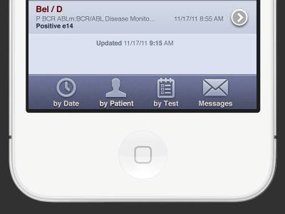 Indigo Tab Bar app ios 5 iphone laboratory medical retina display