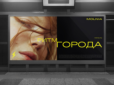 MOLNIA advertising art billboard branding design flat identity lettering logo minimal poster subway type typography