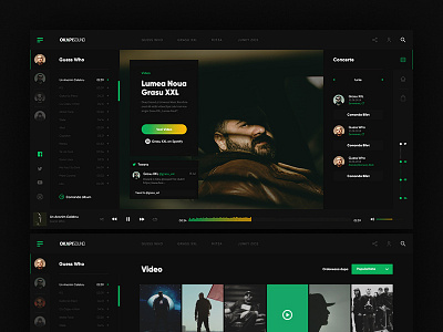 Okapi Sound Website Concept artist dark theme homepage music phane uiux