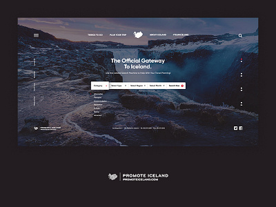 Inspired by Iceland homepage iceland islanda uiux