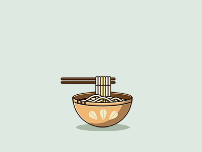 Noodles animation cute food gif graphicdesign illustration mee motion noodles