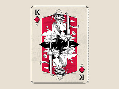 Kim diamond gfx graphic design illustration king poker card