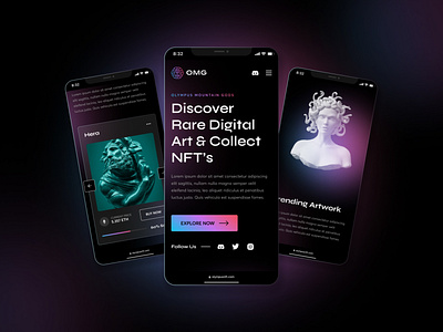 Olympus Mountain Gods NFT Marketplace - Mobile UI/UX Design 02