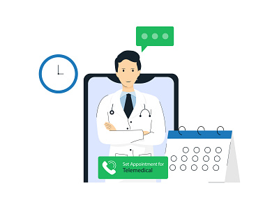 set Appointment with your favorite doctor design flat illustration illustration art illustrations illustrator vector vector art vector illustration vectorart