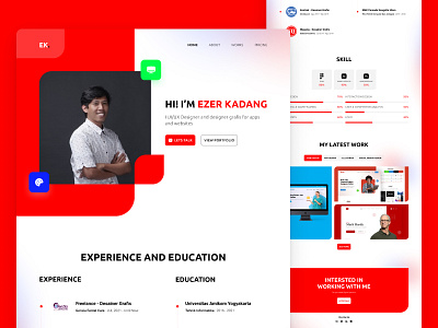 Ezer - My Personal Site branding design landingpage minimal typography ui uidesign