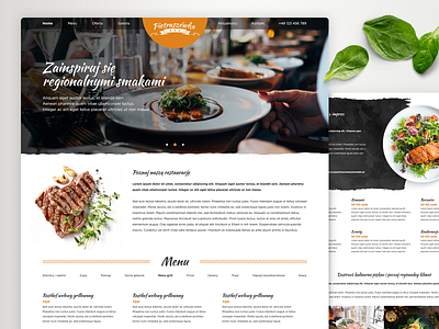 Pietraszowka Restaurant design desktop restaurant ui user experience userinterface ux web design webdesign website website concept