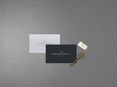 Monumental Palace Collateral brand custom font custom lettering font hospitality hotel lettering logo logotype monogram typography