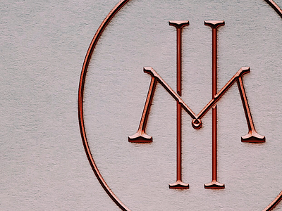 MH brand branding logotype logotype. metal metallic signage typography