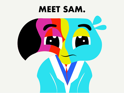 Meet Sam. adobe illustrator cartoon cereal froot loops frootloops illustration kellogg kelloggs mascot retro toucan toucan sam toucansam vector vector art vectorart