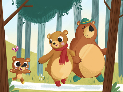 The Three Bears bear children book illustration childrens book cute animal digital illustration fable fairytale family goldilocks illustration