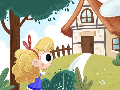 Goldilocks cartoon character character character design child children book illustration childrens book cute art digital illustration fable fairytale goldilocks illustration kid