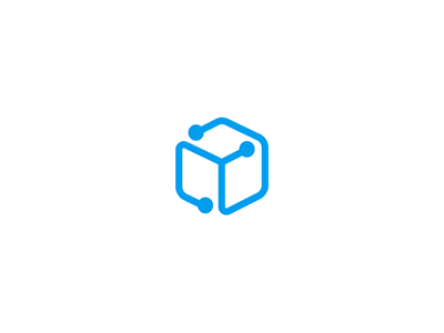 BliipBox 3d box cube design line logo point square