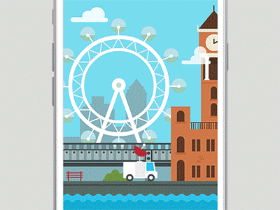 City Animation app car city login magazine news page