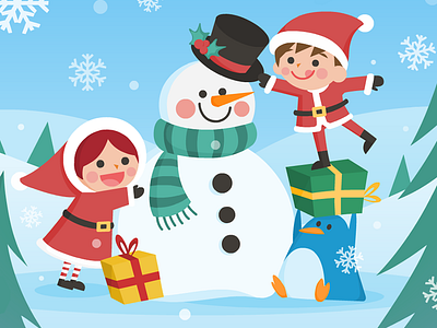 Merry Christmas children christmas holidays kid snow snowman xmas