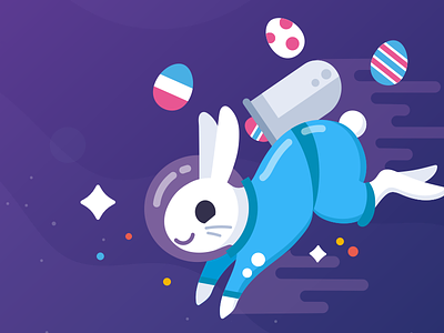 Space Rabbit astronaut cosmo egg jump memrise rabbit running space star suit