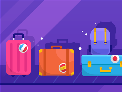 Wandering Suitcases airport backpack belt flag luggage rucksack suitcase travel