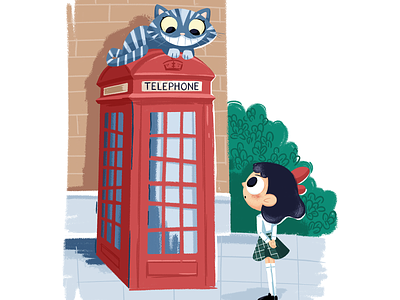 Cheshire Cat alice aliceinwonderland box cabinet cheshire cheshire cat illustration london phone