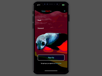 Sea Alert daily ui phone login ui design ux design