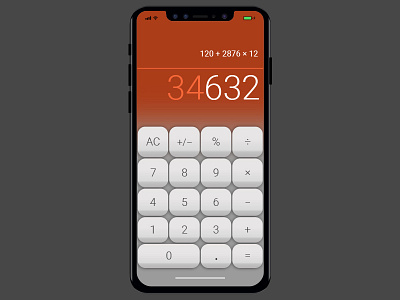 Calculator Daily Ui 4 all thumbs burnt sienna calculator daily ui ui design ux design