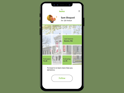 Bounce Profile daily ui graphic design profile ui design ux design