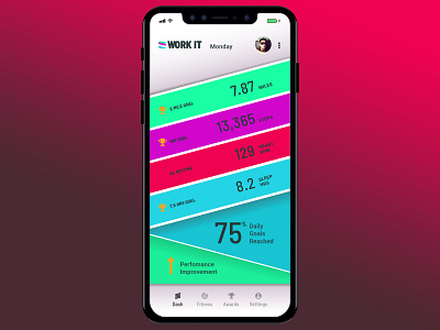 Workout Tracker color daily ui digital design icon logo design typography ui design