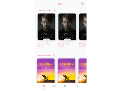 Filmy - Movie Store app design illustration