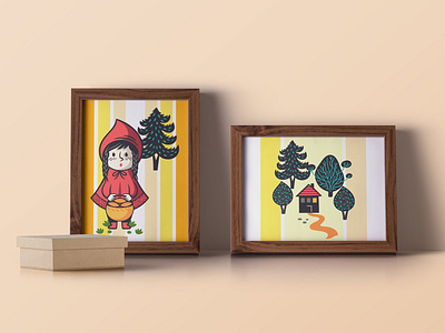 Little Red Riding Hood - Frame cute decorating decoration frame illustration little red riding hood