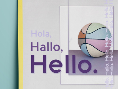 Hello Poster design editorial hallo hello hola illustration poster typography