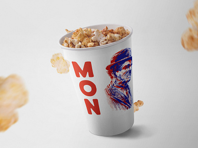 MON Classic Films Festival branding design event branding film film festival illustration popcorn