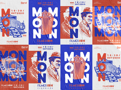 MON Classic Films Festival branding design event branding film festival films illustration mon poster