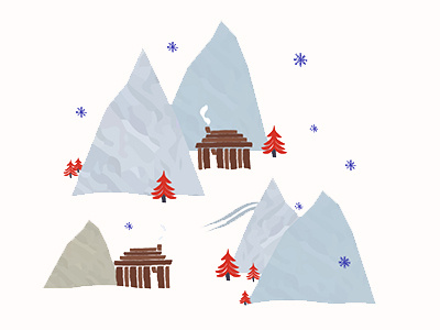 Snow design graphic illustration minimalist mountain ski snow
