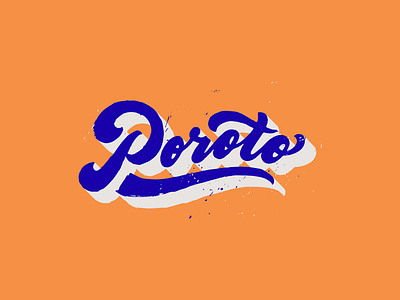 Poroto hi lettering logo script scriptlettering