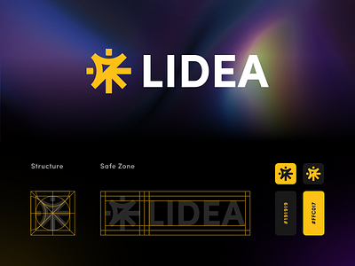 LIDEA Logo Design brand branding design grid idea illustration lamp lamp logo light lightbulb logo logodesign monogram vector visual identity