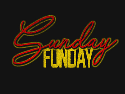 sunday funday art branding design flat illustration logo minimal type typography vector