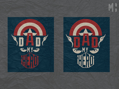 Captain DAD captain america daddy design dribbble father fathers day hero herodad papa