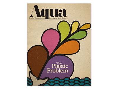 Aqua cover design cover illustration deep texture digital butterfly project digital illustration flat illustration logotype magazine cover magazine design magazine illustration magazine layout marks and logos oceanography oceans publication design type design type treatment typography