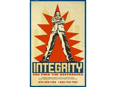 Integrity: Poster for the IRS art deco digital illustration flat design flat illustration illustration plakatstil poster design retro poster sachplakat