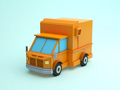 Just for fun 3d c4d truck